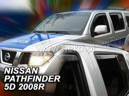 Deflectoare de vânt HEKO pentru NISSAN PATHFINDER (2005-2012) 5 uși - 4 buc. față și spate