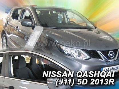 HEKO Wind Deflectors for NISSAN QASHQAI (2013+) 5 doors - 2pc. front