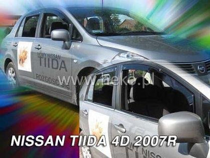 HEKO Wind Deflectors for NISSAN TIIDA (2007+) 4 / 5 doors - 2pc. front