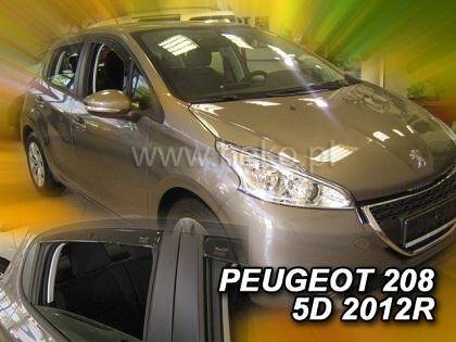HEKO Wind Deflectors for PEUGEOT 208 (2012+) 5-door - 4 pcs. front and rear