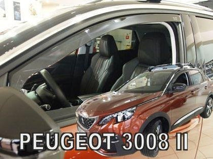 HEKO Wind Deflectors for PEUGEOT 3008 / 5008 (2017+) / (2024+) 2 pcs. front