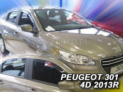 Deflectoare HEKO pentru PEUGEOT 301 (2013+) Sedan - 4 buc. faţă şi spate