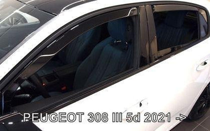 Deflectoare de vânt HEKO pentru Peugeot 308 (2021+) 5 uși - 4 bucăți față și spate