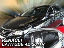 Wind deflectors for RENAULT LATITUDE (2011+) Sedan - 4pcs. front and rear