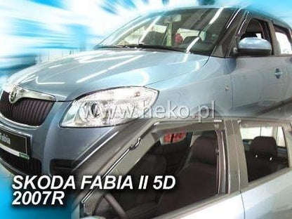 Wind Deflectors for SKODA FAVORIT (1989+) / FORMAN (1991-1994) Sedan, 5 doors - 4 pcs. front and rear