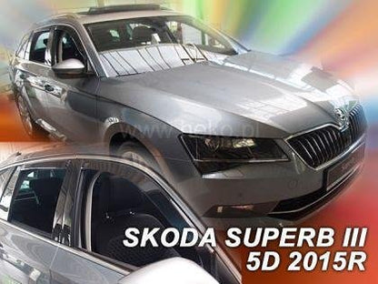 Deflectoare HEKO pentru SKODA SUPERB (2002-2008) Sedan - 4 buc. față și spate
