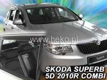Deflectoare de vânt HEKO pentru SKODA SUPERB (2008-2015) Combi - 4 buc. față și spate