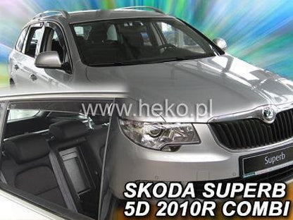 Deflectoare de vânt HEKO pentru SKODA SUPERB (2008-2015) Combi - 4 buc. față și spate