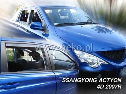 HEKO Wind Deflectors for SSANGYONG ACTYON SPORTS (2007+) 4-door - 4pc. front and rear