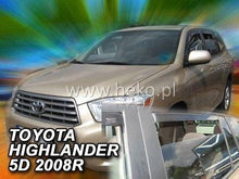 Deflectoare de vânt HEKO pentru TOYOTA HIGHLANDER (USA) (2007+) 4 buc. față și spate